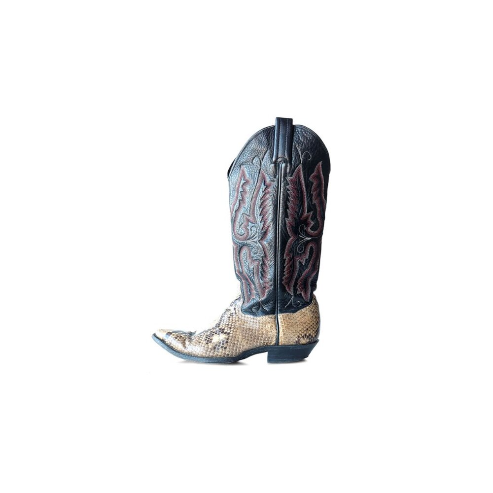PANHANDLE SLIM Vintage Rattle Snake Cowboy Western Boots Size 6